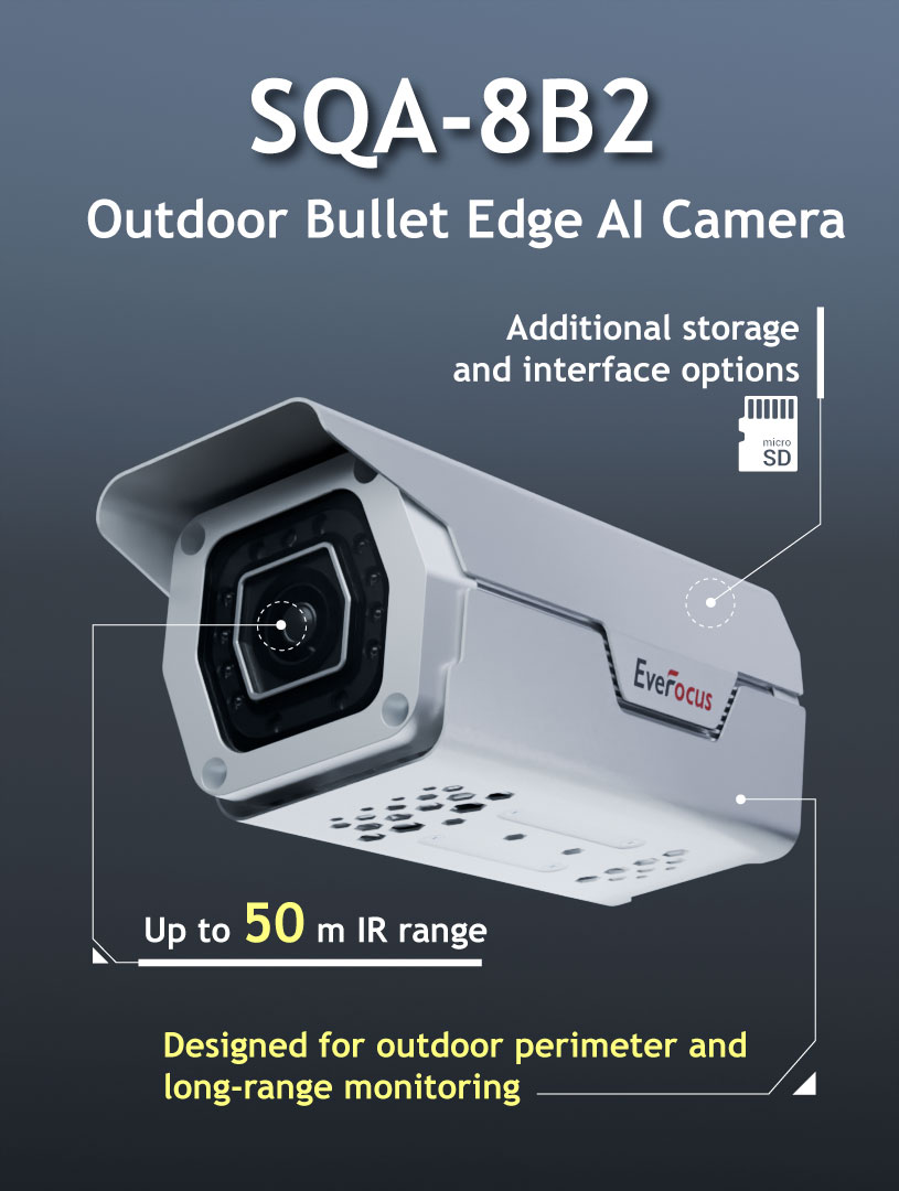 SQA-8B2 Outdoor Bullet Edge AI Camera